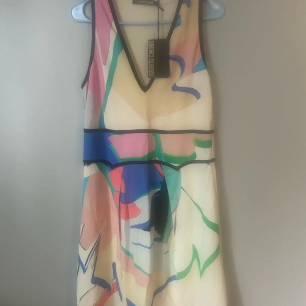 Roberto Cavalli Multicolor Abstract Mini Dress - Picture 2 of 8